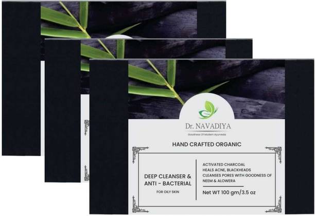 Dr. NAvadiya Skin Brightening & Face Glowing 3 Pack Of Charcoal Soap