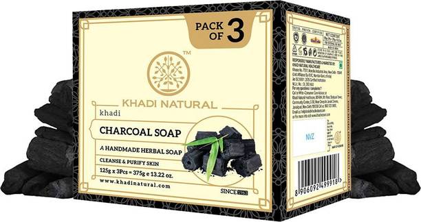 KHADI NATURAL Charcoal Soap for Clean Fresh Skin