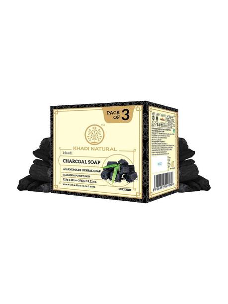 KHADI NATURAL Charcoal Soap for Clean Fresh Skin