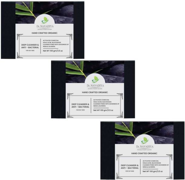 Dr. NAvadiya Skin Brightening & Whitening 3 Pack Of Charcoal Soap