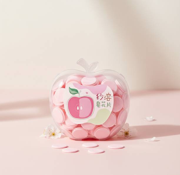 sassy beauty Apple Shape Paper Soap for Travel Camping and Office Use