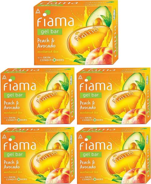 FIAMA Peach & Avocado Soap gel Bathing Bar With Skin Conditioners for Moisturized pack