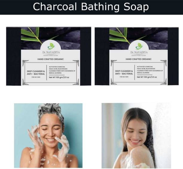 Dr. NAvadiya Charcoal 2 Combo Pack Of Soap For Skin Lightening & Whitening