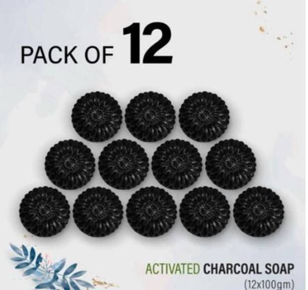 Kalah Herbals CHARCOAL Natural Hand Made Soap Pack of 12