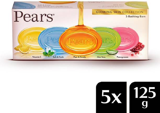 Pears Variety Pack, 5 Glycerin Bathing Bars, 625 gms