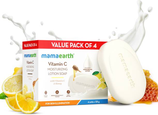 Mamaearth Vitamin C Moisturizing Lotion Soap with Vitamin C & Honey for Skin Illumination