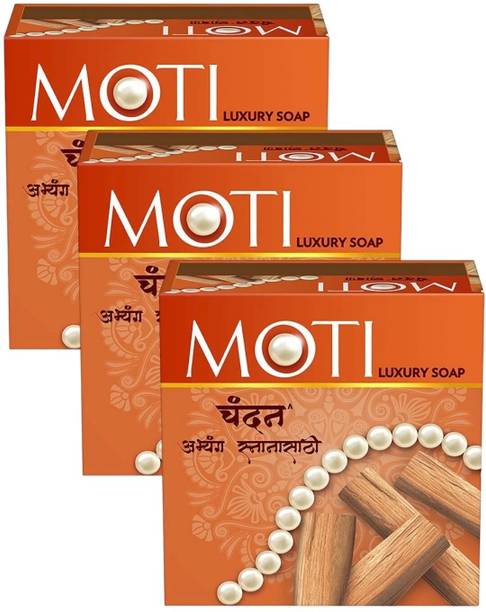 moti Luxury Sandal Soap - Pack Of 3 (150g)