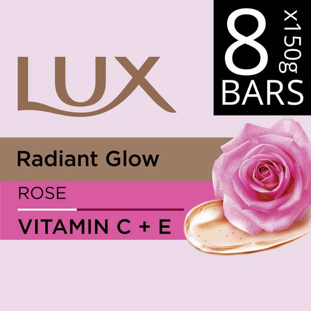 LUX Soft Glow Rose & Vitamin E Soap Bar, Bathing Soap