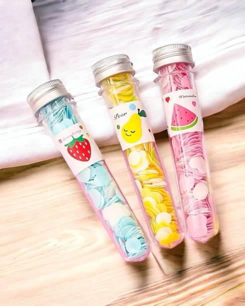 GOLD MAX Flower Design Tube Shape Bottle Paper Soap Clean Soft Bath For Travel PACK OF 3