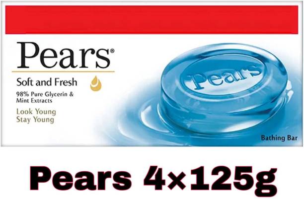 Pears soft and fresh 98% Pure Glycerin & Mint Extracts Look Young Stay Young (4*125)
