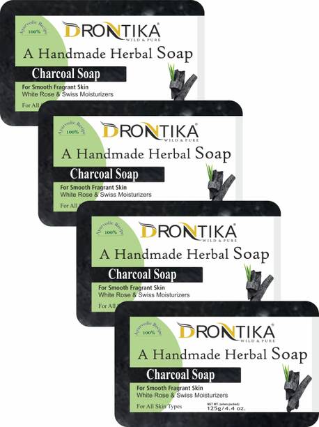 drontika Handmade Charcoal Soap with Coconut | Detoxes & Nourishes