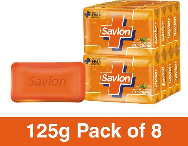 Savlon ग्लिसरीन सोप बार विथ प्रोटेक्शन, नेचुरल ओरिजिन ग्लिसरीन, 125g कॉम्बो पैक