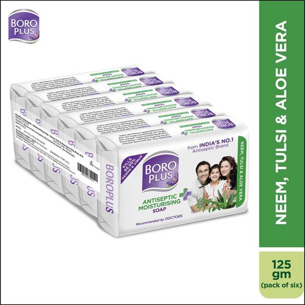 BOROPLUS Antiseptic And Moisturising Toilet Soap With Aloe Vera,Neem And Tulsi | 125GEach