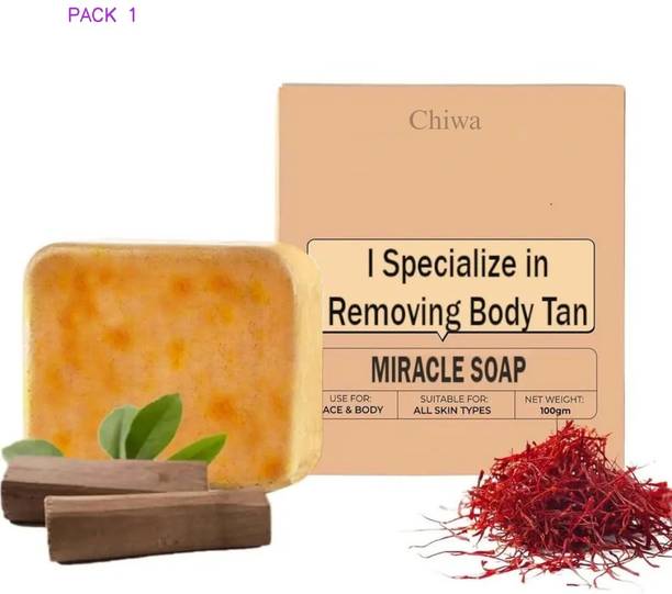 CHIWA Bath Bar Combo | Sandalwood and Saffron Soap for Natural Glow