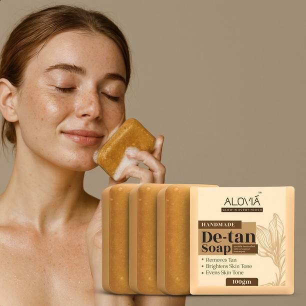 ALOVIA Sandalwood De Tan Soap with Cucumber for Cooling Freshness