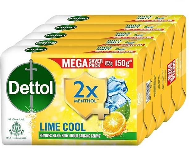 Dettol Lemon & Cool Bathing Saop (150gm x 5pcs)