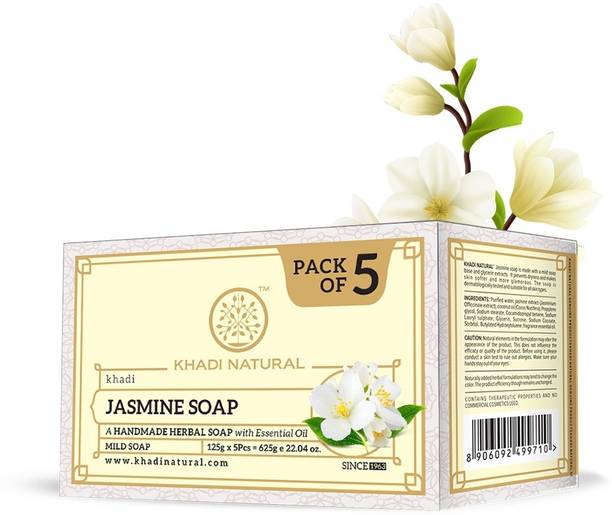 KHADI NATURAL Herbal Jasmine Soap (Pack of 5) (625 g)