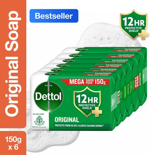 Dettol Original Bathing Soap for Men & Women, for Face, Body & Hands, Combo for Summer