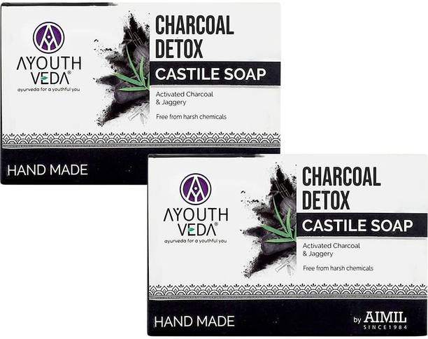 AYOUTHVEDA CHARCOAL DETOX SOAP (pack of 2)