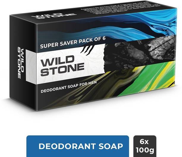 Wild Stone Soap Combo for Men - Icy Fresh, Charcoal Cleanse & Citrus Burst | 100gm Each |