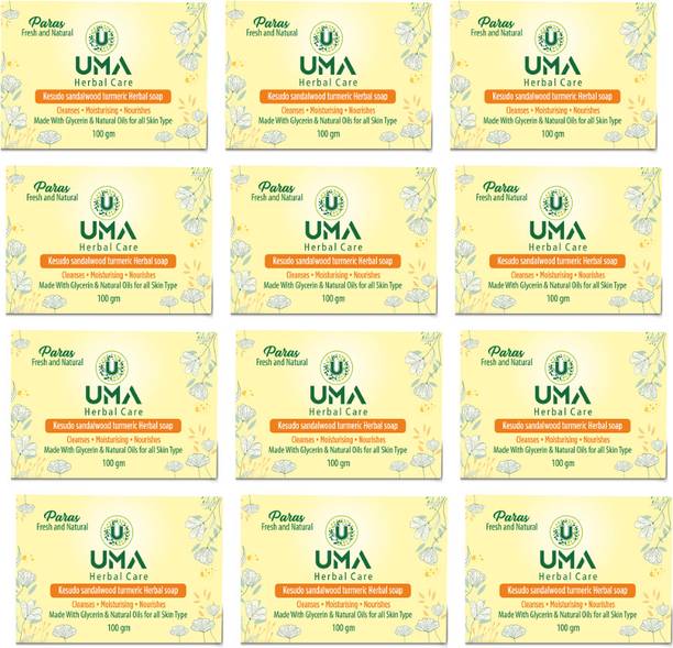 uma herbal care Handmade Sandalwood Ayurvedic skin brightening Soap for Glowing Skin