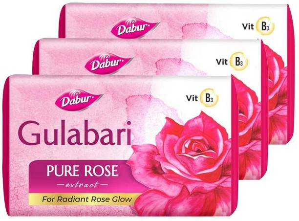 Dabur Gulabari Pure Rose Soap (3 x 150 g)
