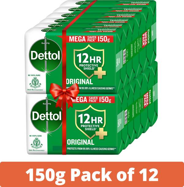Dettol Original Bathing Soap for Men & Women, for Face, Body & Hands, Combo for Summer