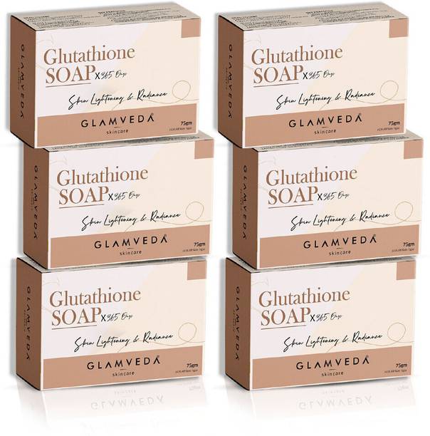 GLAMVEDA Glutathione & Kojic Acid Soap|Lightens Dark Spots,Acne Scars & Hyperpigmentation