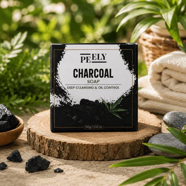 PEELY Charcoal Soap | Oil Control, Acne Care & Skin Refreshing Soap