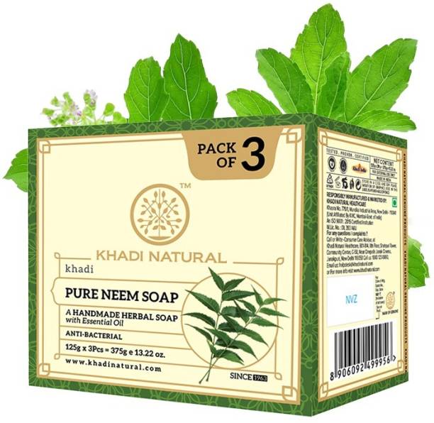 KHADI NATURAL Pure Neem Soap Pack of 3