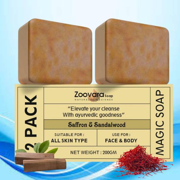zoovara Magic Soap Sandalwood Soap for Soft, Silky, and Glowing Skin.