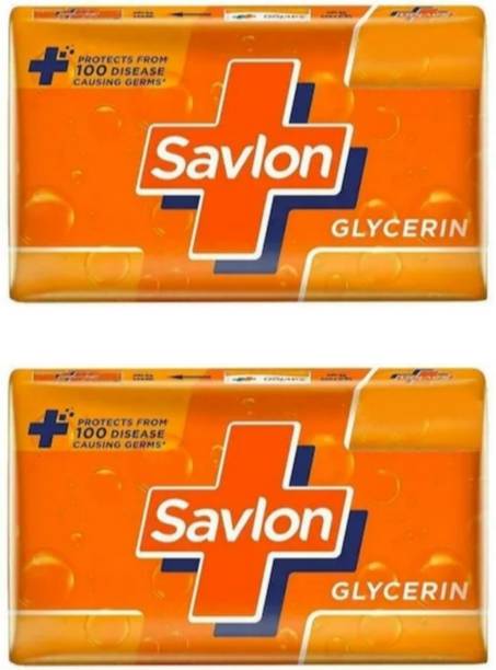 Savlon Glycerin Soap Bar With Germ Protection, Soap Pack of 2 pc.