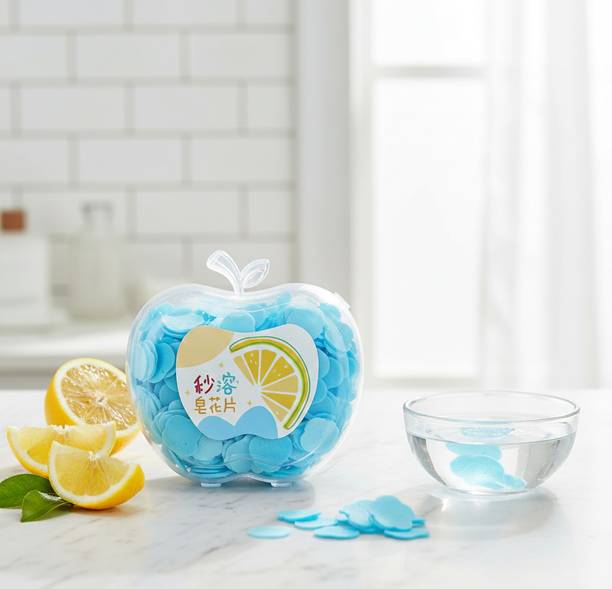 Fairlis Apple Shape Paper Soap Sheets Lemon Scent for Kids & Adults