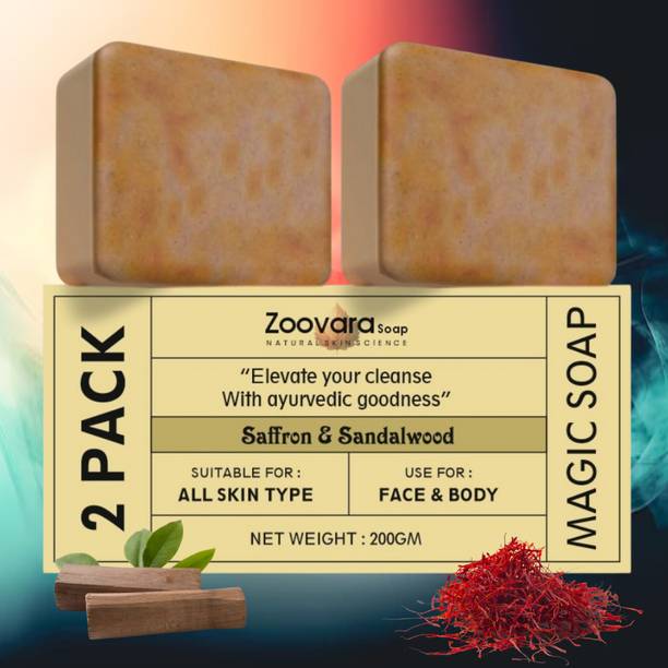 zoovara Magic Soap Sandalwood Soap for Smooth, Radiant, Soft, Hydrated Skin.