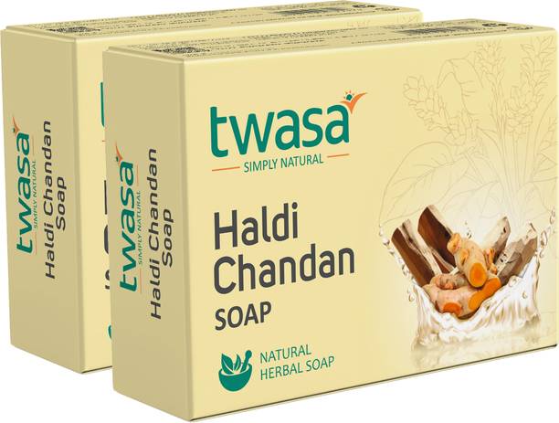 Twasa Haldi Chandan Soap For Glowing Skin, Acne, Anti-Aging | Men & Women