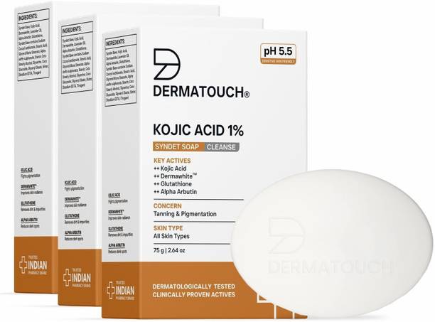 Dermatouch Kojic Acid 1% Soap with Glutathione | For Pigmentation & Sun damage