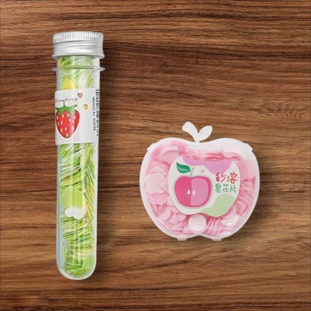 asija makeovers Tube Shape Bottle Paper Soap with Apple Shape Portable Disposable Paper Soap