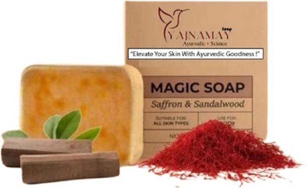 YAJNAMAY Saffron & Sandalwood Soap - Pack of 1