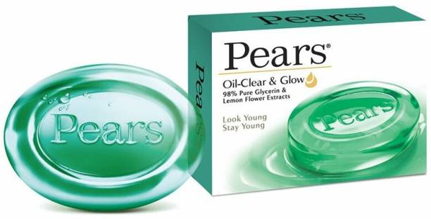 Pears Oil-Clear & Glow Lemon Flower Extracts Bar 75g Pack of 2