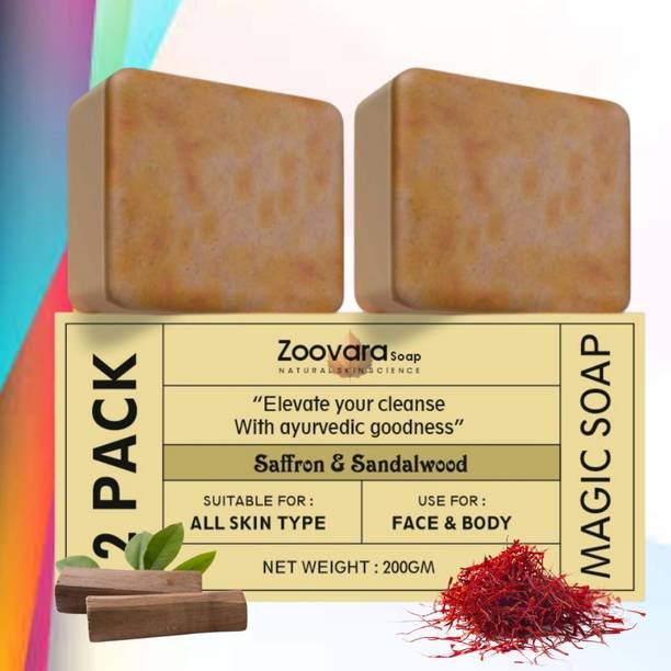 zoovara Magic Soap Sandalwood Soap for Glowing, Smooth Skin and Radiance.