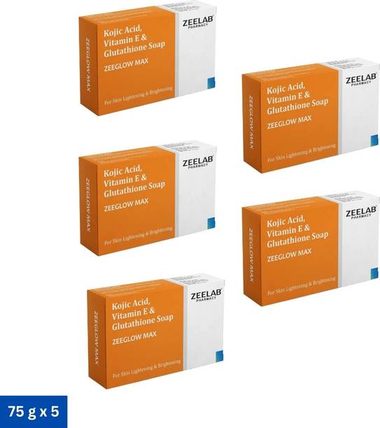 ZEE LAB Zeeglow Max Kojic Acid, Vit E & Glutathione Soap 75g | Remove Tan & Pigmentation