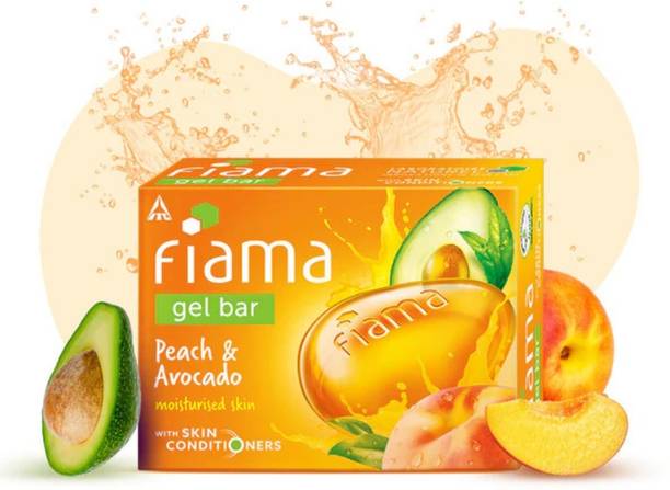 FIAMA Peach & Avocado Soap Gel Bathing Bar With Skin Conditioners for Moisturized Skin