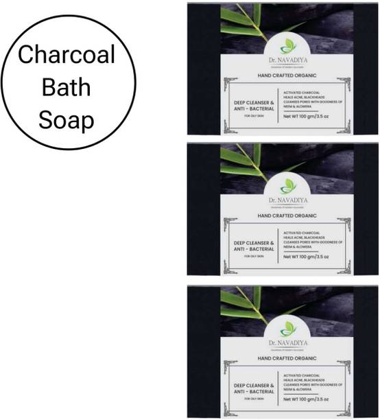 Dr. NAvadiya Face Glow & Skin Brightening 3 Pack Of Soap Charcoal