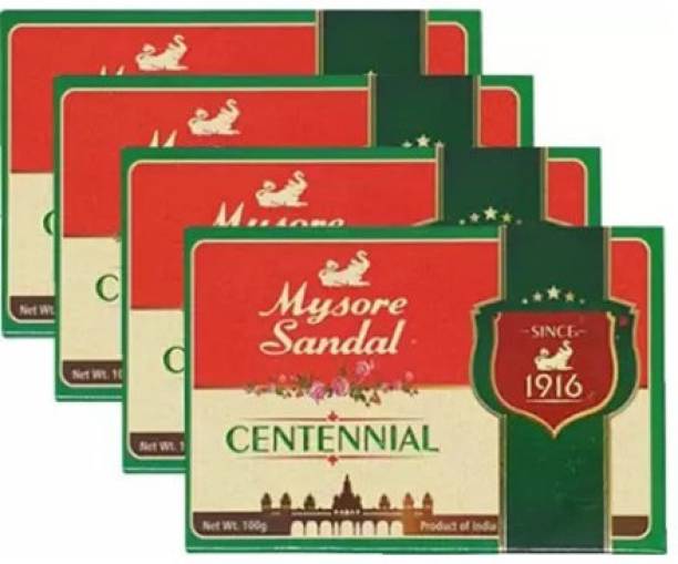 MYSORE SANDAL Centennial Soap 100g Pack Of 4