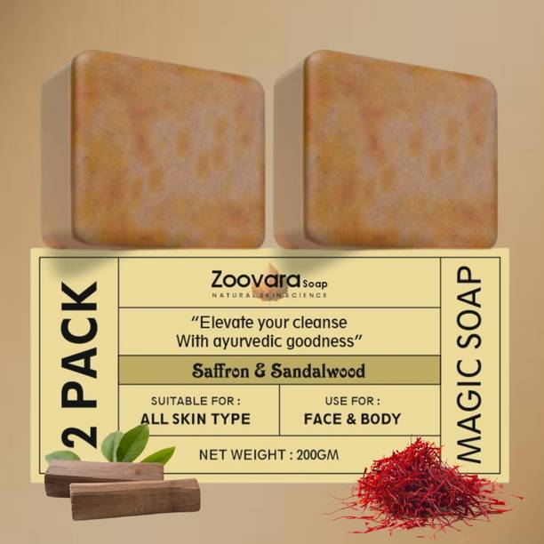 zoovara Magic Soap Sandalwood Soap for Silky, Hydrated, Soft, Radiant Skin.