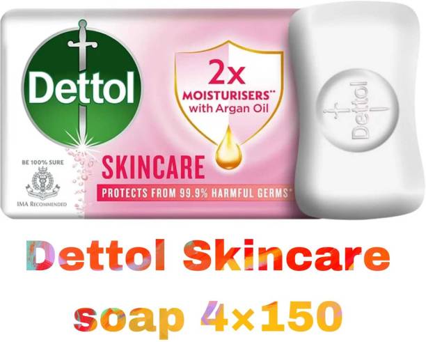 Dettol Skincare 2x Moisturisers With Argan Oil Protects From 99.9% Germs Bathing Soap