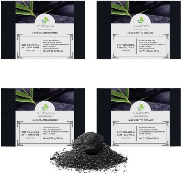 Dr. NAvadiya 3 Pack Of Charcoal Soap For Skin Lightening & Whitening Soap