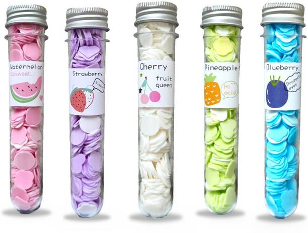 Cursive 5 Pcs Travel Unisex Soft Paper Soap, Flower Design Portable Hand Wash Bottle