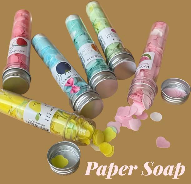 RIVA BLOSSOM Disposable Hand Wash Paper Soap 6 Tube Wash Anywhere