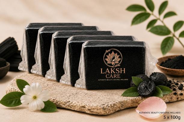 LAKSH CARE Activated Charcoal Hand Made Luxurious bathing Bar